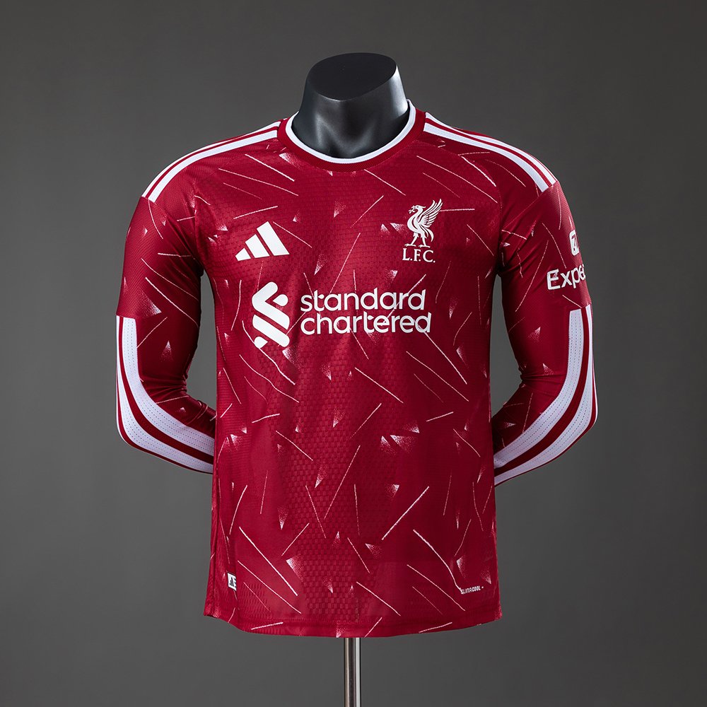 Liverpool 2025 Home Long Sleeve Player Version Football Jersey